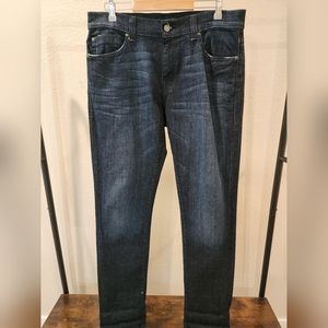 Fidelity Slim Fit Dark Blue Torino Denim Jeans 34 Waist